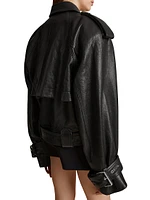 Hammond Belted Leather Jacket