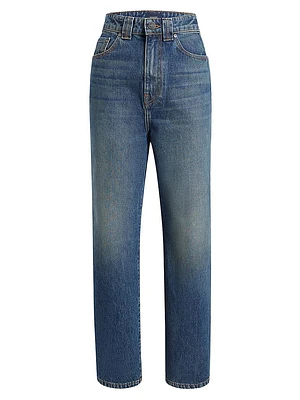 Shalbi High-Rise Straight-Leg Jeans