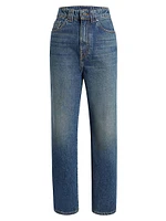 Shalbi High-Rise Straight-Leg Jeans