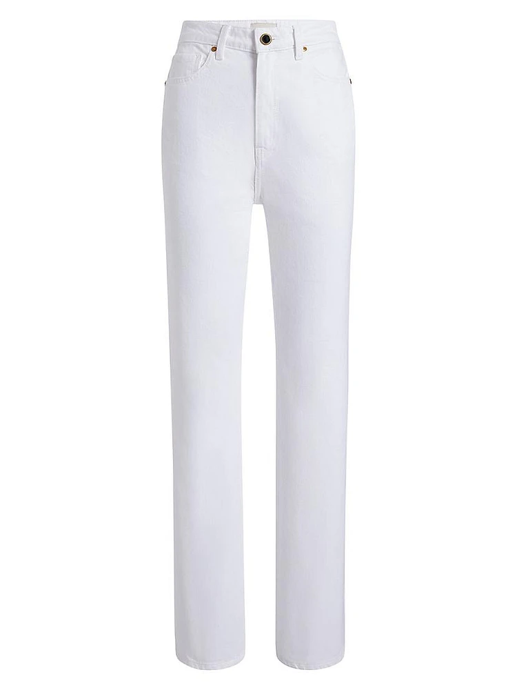 Shalbi High-Rise Straight-Leg Jeans