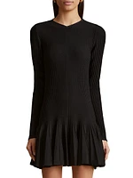 Mamie Ribbed-Knit Minidress