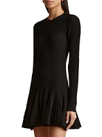 Mamie Ribbed-Knit Minidress