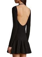 Mamie Ribbed-Knit Minidress