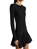 Mamie Ribbed-Knit Minidress