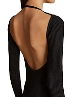 Mamie Ribbed-Knit Minidress