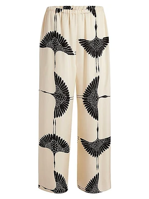 Mindy Printed Wide-Leg Pants