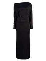 Junet Draped Maxi Dress