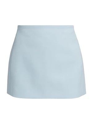 Column Wool Miniskirt