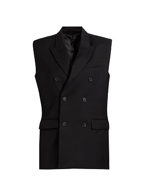 Double-Breasted Wool Vest