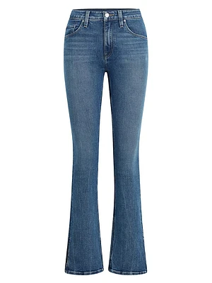 Barbara High-Rise Slit Baby Bootcut Jeans