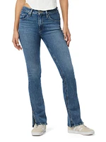 Barbara High-Rise Slit Baby Bootcut Jeans