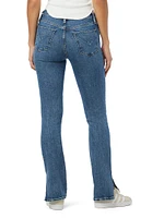 Barbara High-Rise Slit Baby Bootcut Jeans