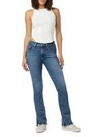 Barbara High-Rise Slit Baby Bootcut Jeans