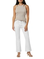 Petite Nico Mid-Rise Boot-Cut Crop Jeans