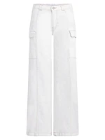 Maternity Utility Wide-Leg Cargo Jeans