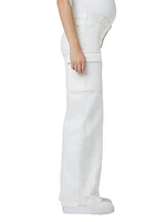 Maternity Utility Wide-Leg Cargo Jeans