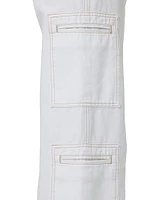 High-Rise Cargo Wide-Leg Jeans