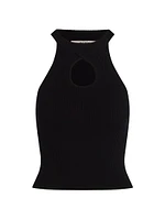 Rib-Knit Keyhole Racerback Tank