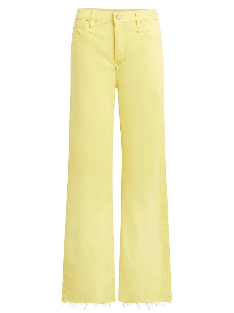 Rosie High-Rise Button Fly Wide-Leg Ankle Jeans