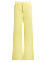 Rosie High-Rise Button Fly Wide-Leg Ankle Jeans