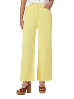 Rosie High-Rise Button Fly Wide-Leg Ankle Jeans