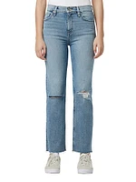 Remi High-Rise Straight Ankle Jeans