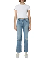 Remi High-Rise Straight Ankle Jeans