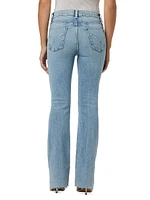 Petite Barbara High-Rise Slit Bootcut Jeans