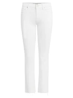 Nico Mid-Rise Slit Straight Ankle Jeans