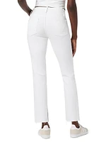 Nico Mid-Rise Slit Straight Ankle Jeans