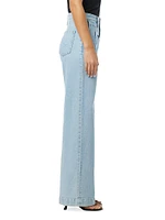 Jodie Pleated Front Yoke Wide-Leg Jeans