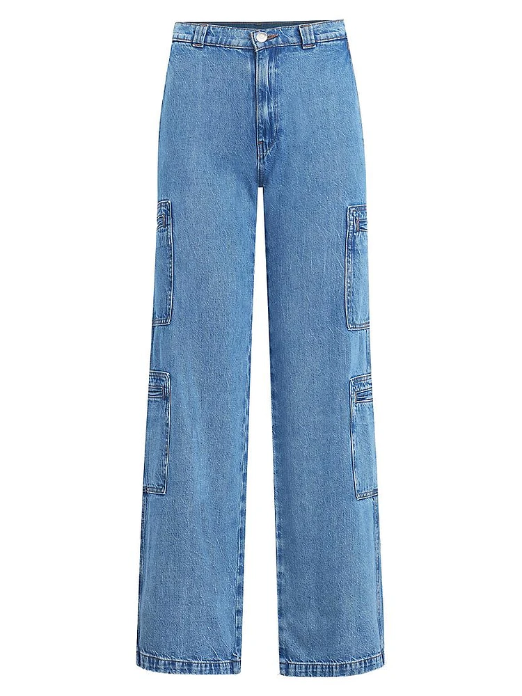 Sandlot High-Rise Straight-Leg Cargo Jeans