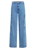 Sandlot High-Rise Straight-Leg Cargo Jeans