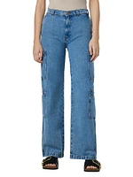 Sandlot High-Rise Straight-Leg Cargo Jeans