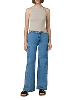 Sandlot High-Rise Straight-Leg Cargo Jeans