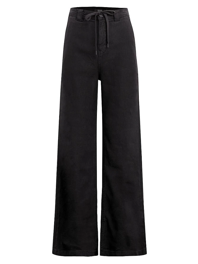 Drawstring Wide-Leg Pants