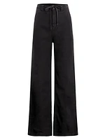 Drawstring Wide-Leg Pants