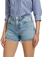 Le Brigette Frayed Denim Shorts