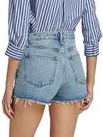 Le Brigette Frayed Denim Shorts