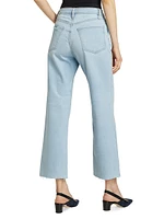 Le Jane Mid-Rise Stretch Cropped Boot-Cut Jeans