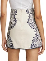 Airlie Floral Linen Miniskirt