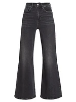 Le Palazzo High-Rise Cropped Wide-Leg Flare Jeans