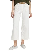 Utility Stretch-Cotton Straight-Leg Crop Jeans