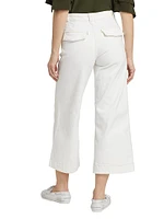 Utility Stretch-Cotton Straight-Leg Crop Jeans