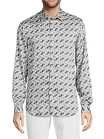 Geometric Print Sportshirt