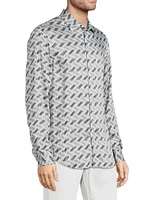 Geometric Print Sportshirt