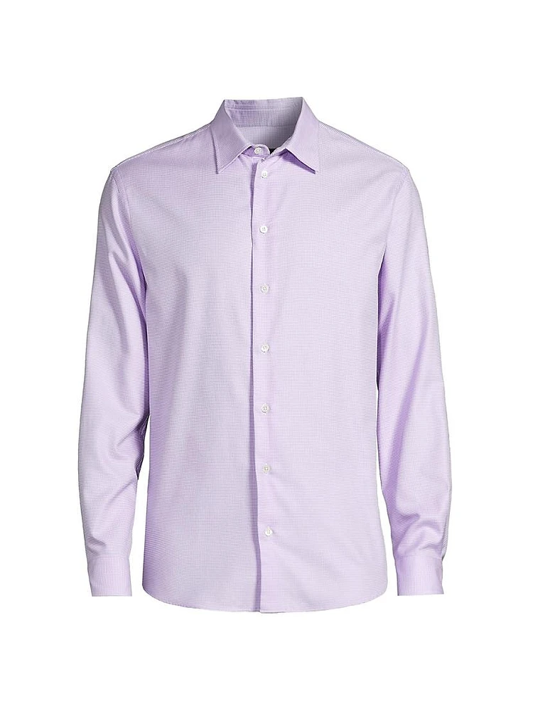 Micro Button-Up Sport Shirt