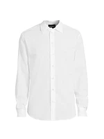 Seersucker Button-Up Sport Shirt