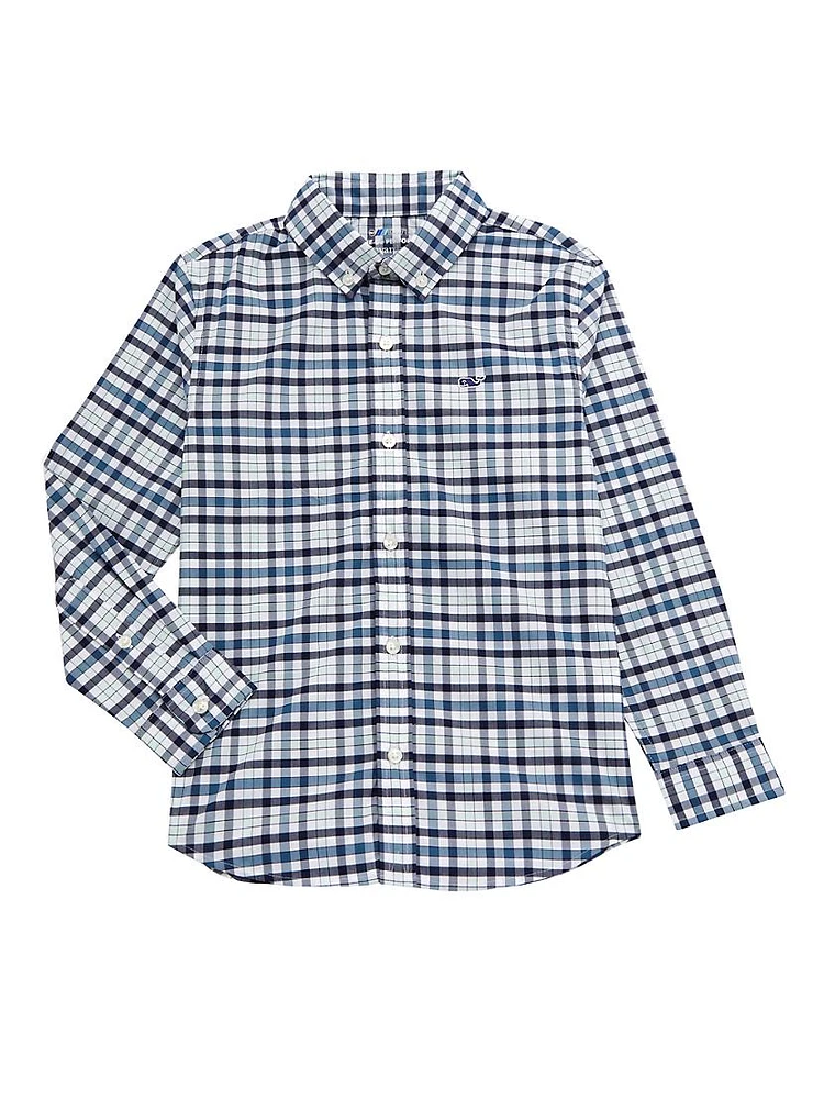 Little Boy's & Plaid Button-Up Shirt