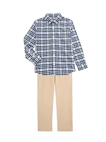 Little Boy's & Plaid Button-Up Shirt